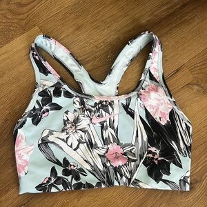 Nike Floral Sports Bra - Pink, Blue and Black